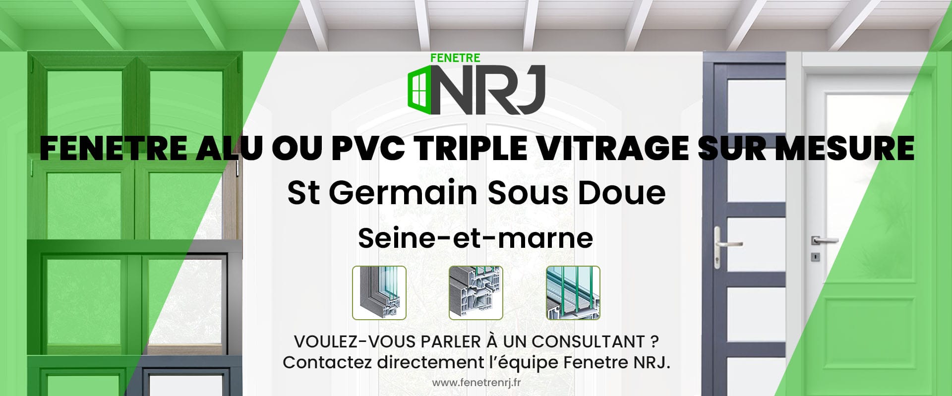 Fenetre alu ou PVC triple vitrage sur mesure St Germain Sous Doue Seine-et-marne Fenetre alu ou PVC triple vitrage sur mesure Seine-et-marne St Germain Sous Doue