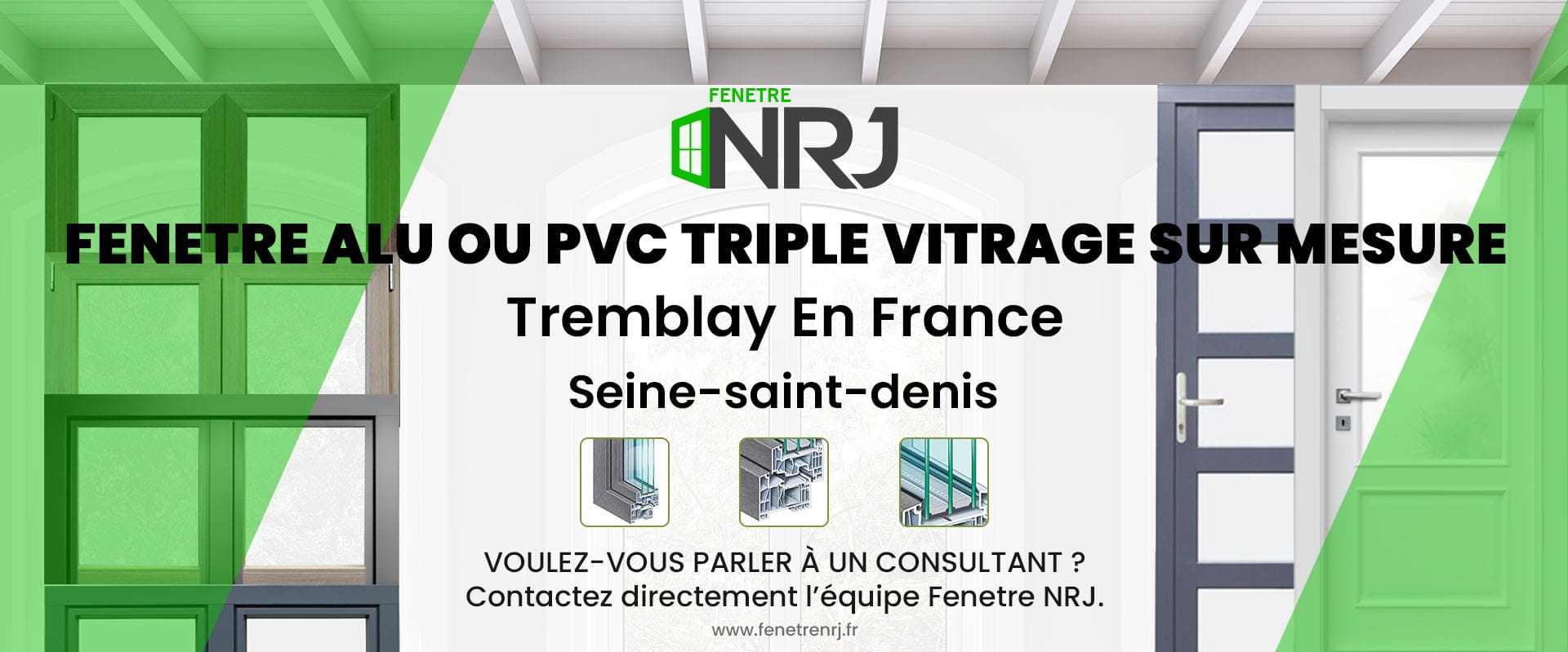 Fenetre alu ou PVC triple vitrage sur mesure Tremblay En France Seine-saint-denis Fenetre alu ou PVC triple vitrage sur mesure Seine-saint-denis Tremblay En France