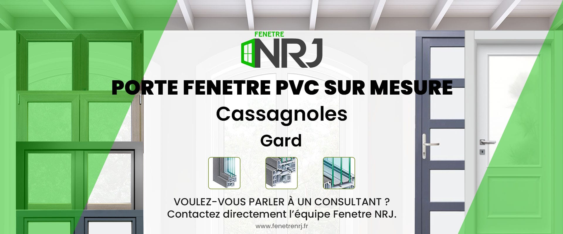 Porte fenetre PVC sur mesure Cassagnoles Gard Porte fenetre PVC sur mesure Gard Cassagnoles