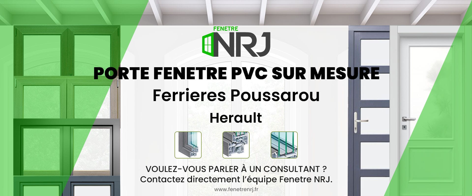 Porte fenetre PVC sur mesure Ferrieres Poussarou Herault Porte fenetre PVC sur mesure Herault Ferrieres Poussarou