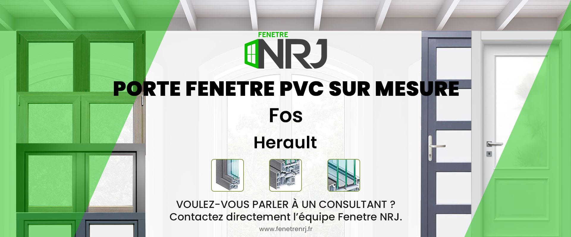 Porte fenetre PVC sur mesure Fos Herault Porte fenetre PVC sur mesure Herault Fos