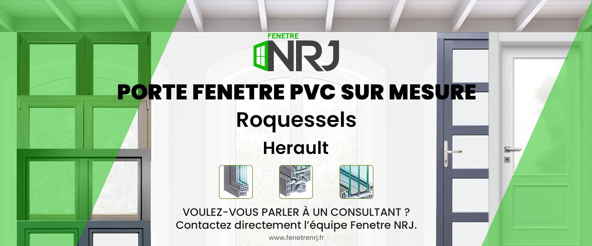 Porte fenetre PVC sur mesure Roquessels Herault Porte fenetre PVC sur mesure Herault Roquessels