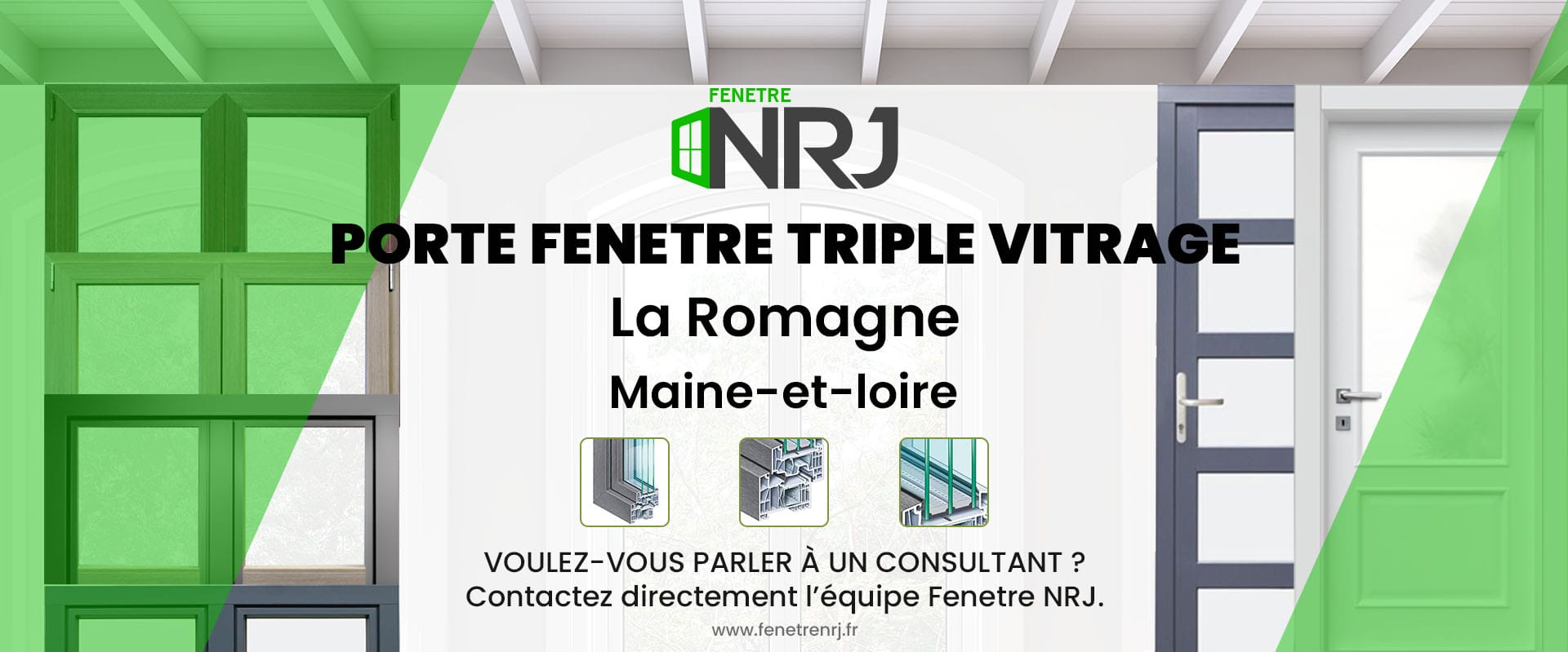 Porte fenetre triple vitrage La Romagne Maine-et-loire Porte fenetre triple vitrage Maine-et-loire La Romagne