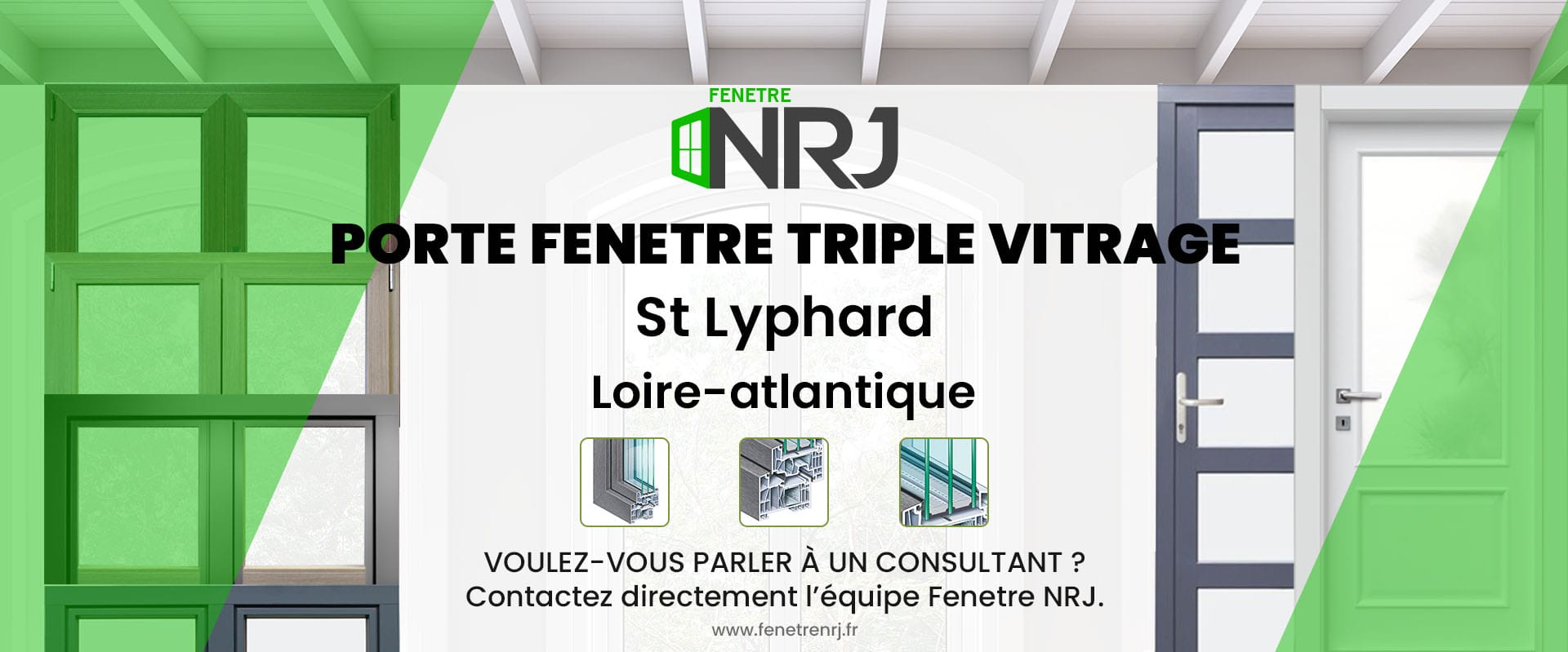 Porte fenetre triple vitrage St Lyphard Loire-atlantique Porte fenetre triple vitrage Loire-atlantique St Lyphard